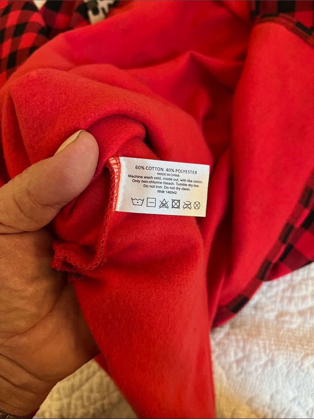 Women’s Red Buffalo Plaid Pullover with Leopard Trim L, NWOT - Picture 7 of 10